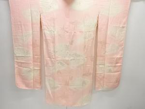 扇に寺塔模様振袖用長襦袢